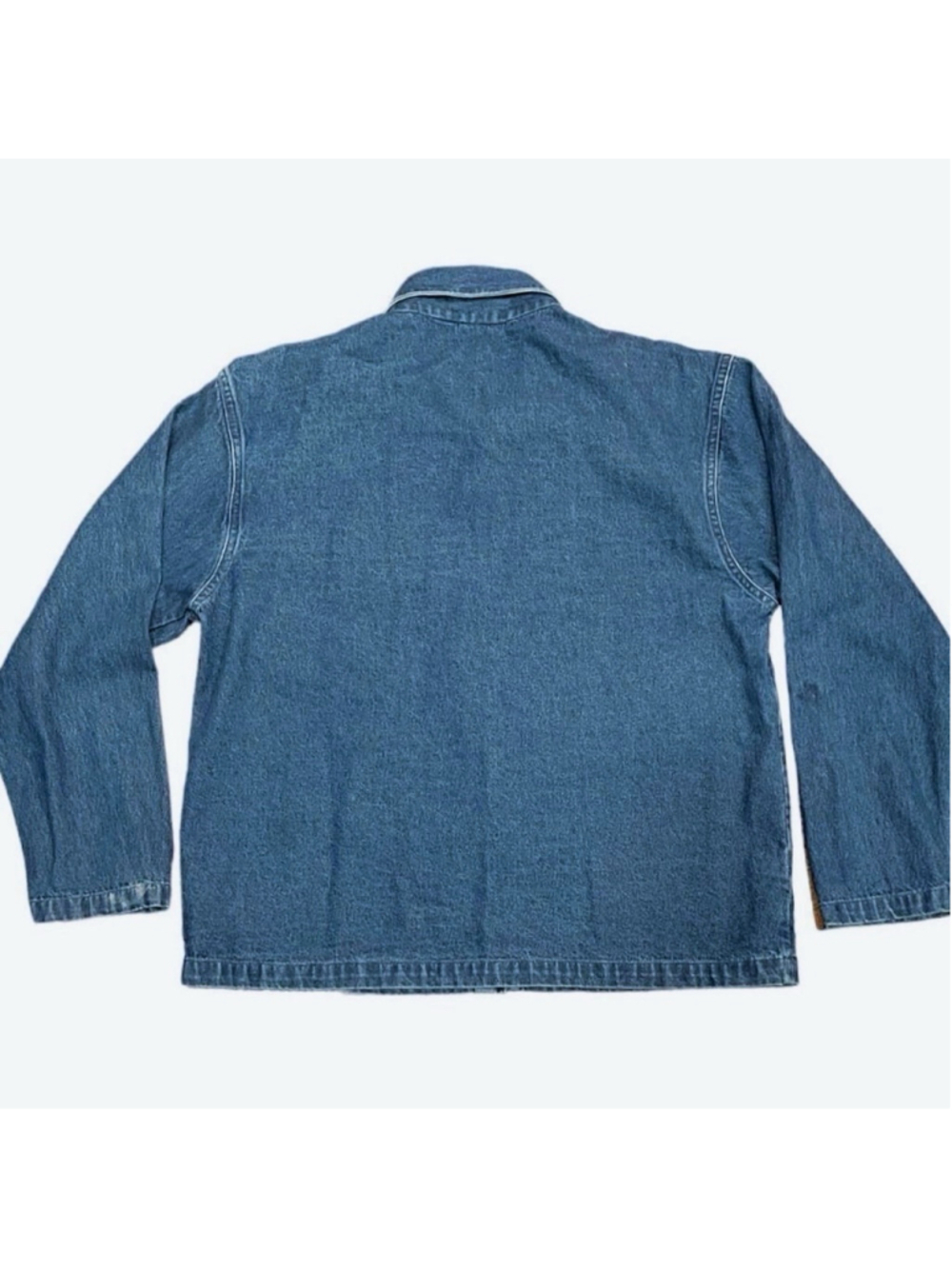 New Directions Womens Medium Embroidered Skiing Denim Blue Jean Jacket Cotton - Picture 3 of 9